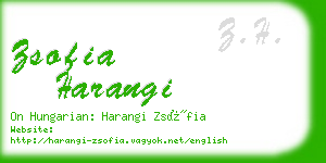 zsofia harangi business card